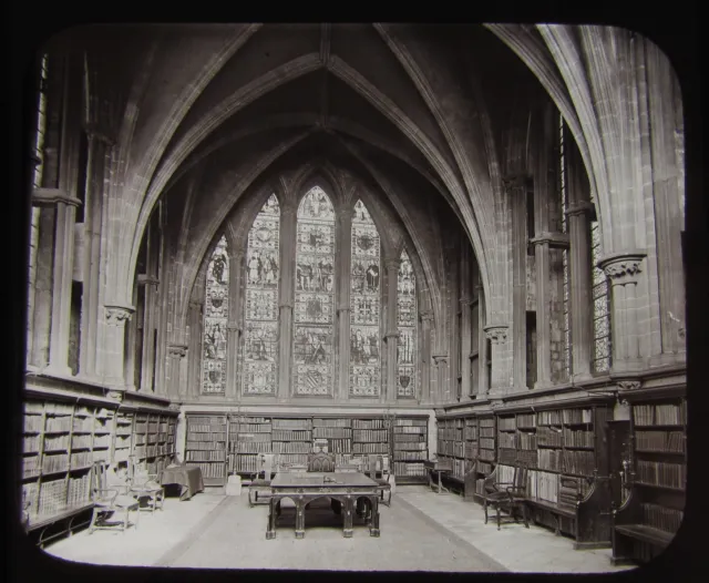 GWW Glass Magic Lantern Slide CHAPTER HOUSE CHESTER CATHEDRAL C1890 CHESTER UK