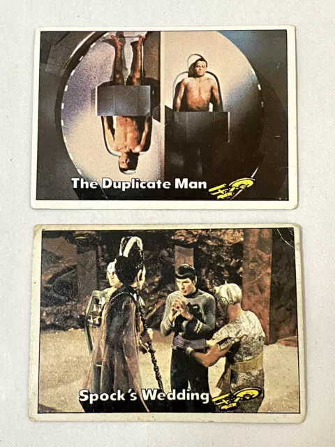 Topps Star Trek Captain’s Log Cards #49 & #18 1976