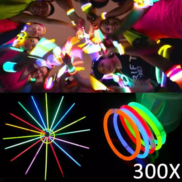 300 Knicklichter 200 x 5 mm im Farb-Mix oder einfarbig Leuchtstäbe Glow Sticks