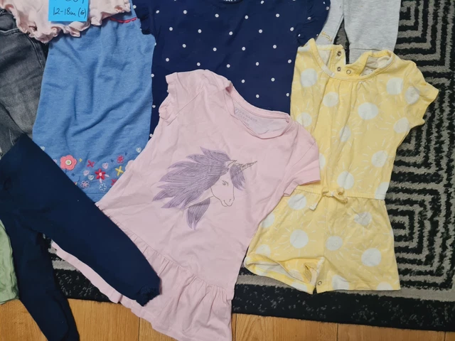 #C67💜 Huge Bundle Of Baby Girl Clothes 12-18months NEXT GEORGE DISNEY RIVER PUM 2