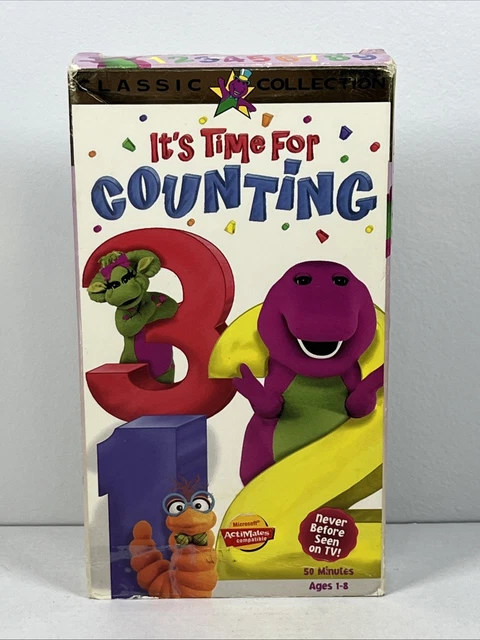 BARNEY: IT'S TIME for Counting (VHS, 1997) - TESTED $11.43 - PicClick CA