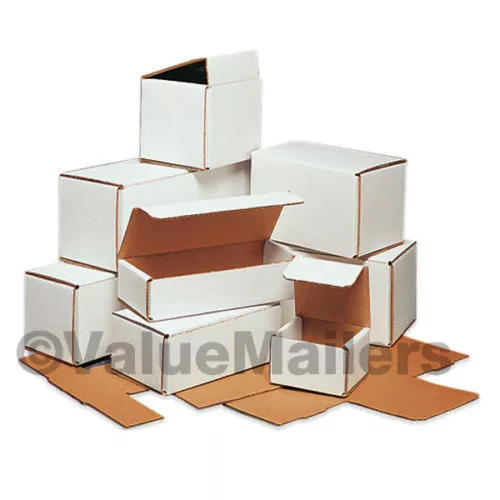 50 -  6x4x3 White Corrugated Shipping Mailer Packing Box Boxes 6 x 4 x 3