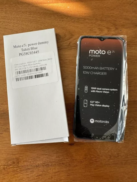 NEW MOTO E7i DUMMY DISPLAY PHONE Tahiti Blue FREEPOST