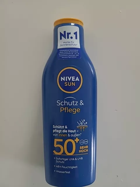 Nivea Sun Schutz & Pflege Sonnenmilch Sonnencreme Lichtschutzfaktor 50+ 200 ml