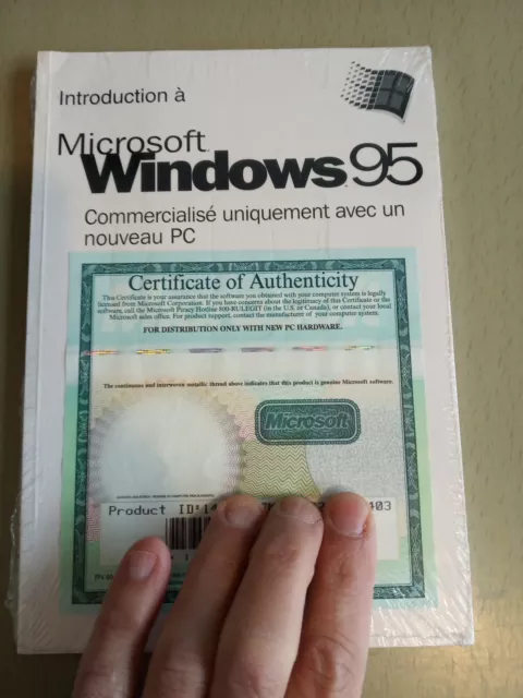 Introduction à Microsoft Windows 95 vintage etiquettes disquettes Licenza