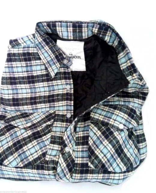 Giubbino A Camicia Felpata Pesante Flanella Imbottitura Nylon Invernale Worker
