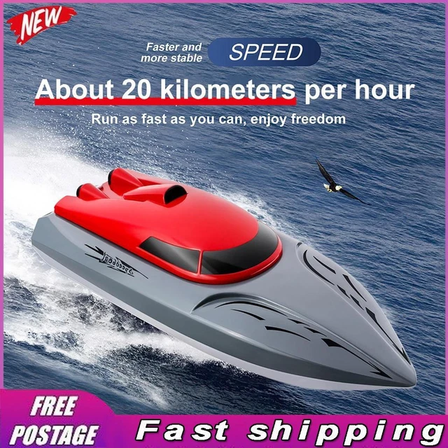 Barca Raddrizzamento Automatico Barca Telecomandata 2.4GHz Con LED - Motoscafo RC 10km/h Per Piscine E Laghi, Regalo Adulti E Bambini Motoscafo Radiocomandato Professionale - Foto 5