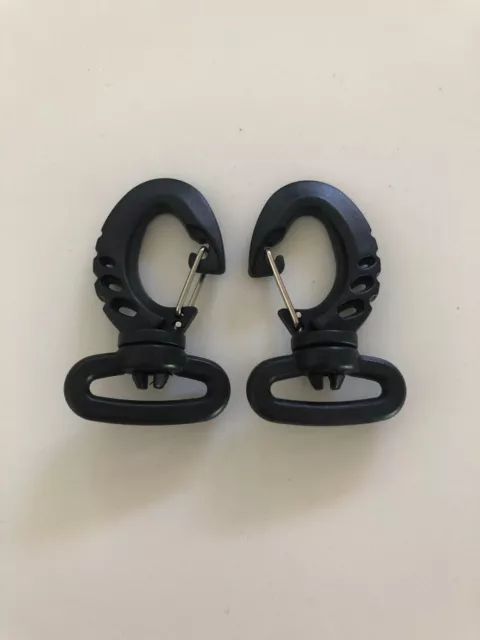 1pair Épaule Harnais Noir Pivotant Clips Hook Bébé Bugaboo Cameleon Grenouille