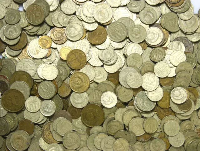 Russia USSR CCCP - Bundle - Communist Kopeken 1961-1991 - LOT - Set of 50 Coins