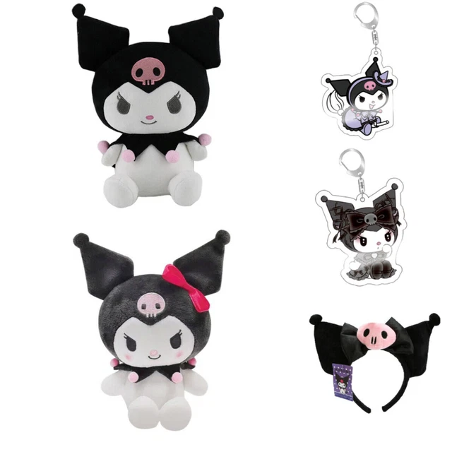 FLUFFY SANRIO KUROMI Stuffed Animal Plush Toy Kid Doll Pendant Birthday Gifts EUR 7,72 PicClick FR