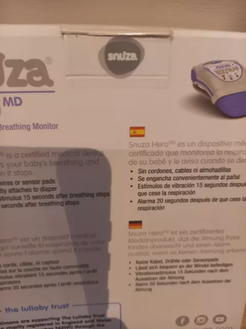 Snuza Hero MD Portable Baby Breathing Monitor Brand New