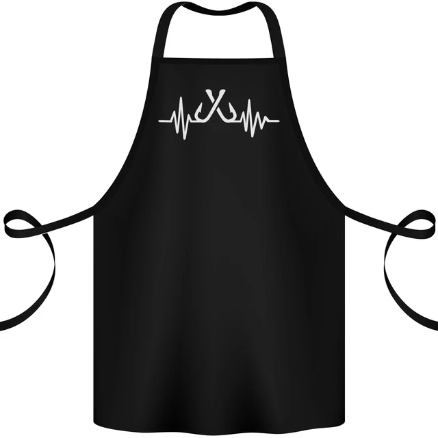 Pulse Fishing Funny Fisherman ECG Cotton Apron 100% Organic