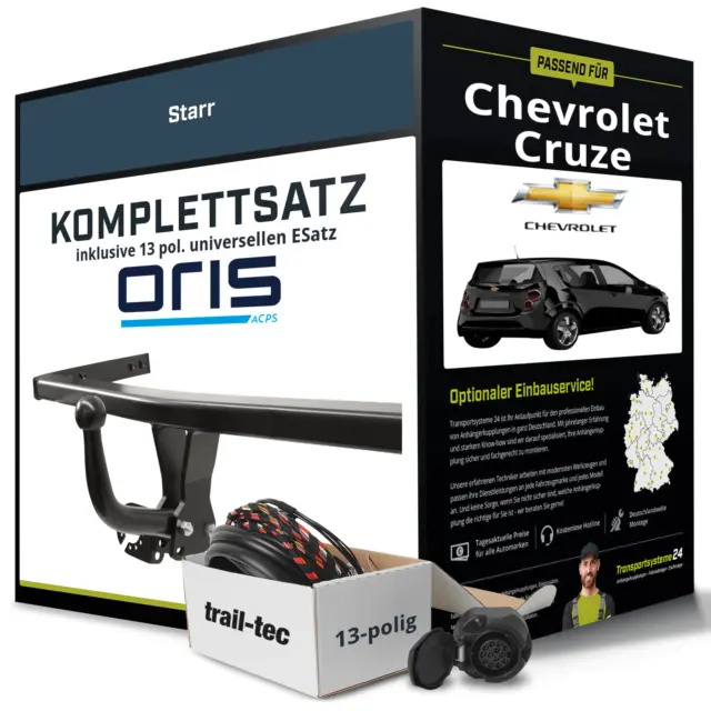 Anhängerkupplung ORIS starr für CHEVROLET Cruze +E-Satz Set NEU