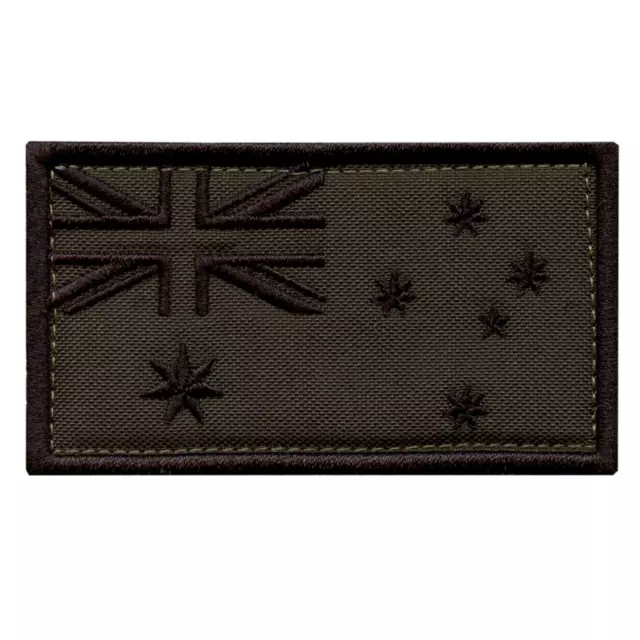 Australia flag olive drab OD green tactical morale army tab military hook patch