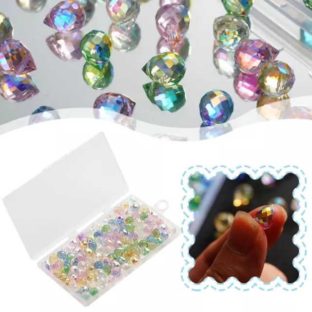 Crystal Glass Beads For Jewelry Making Crafts Bracelet Chimes Wind Q0A4 O5K8