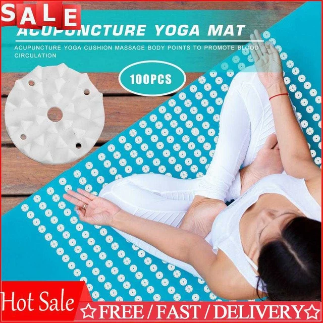 100 pz/set tappetino yoga digitopressione loto punte fitness pilates cuscino ago