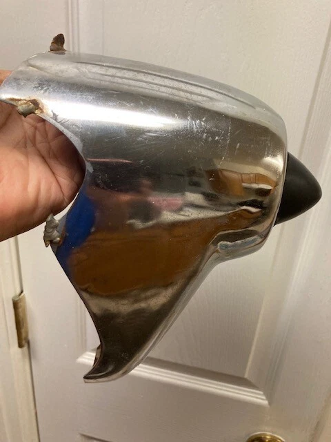 one 1960s Ford Galaxie bumper guard as found