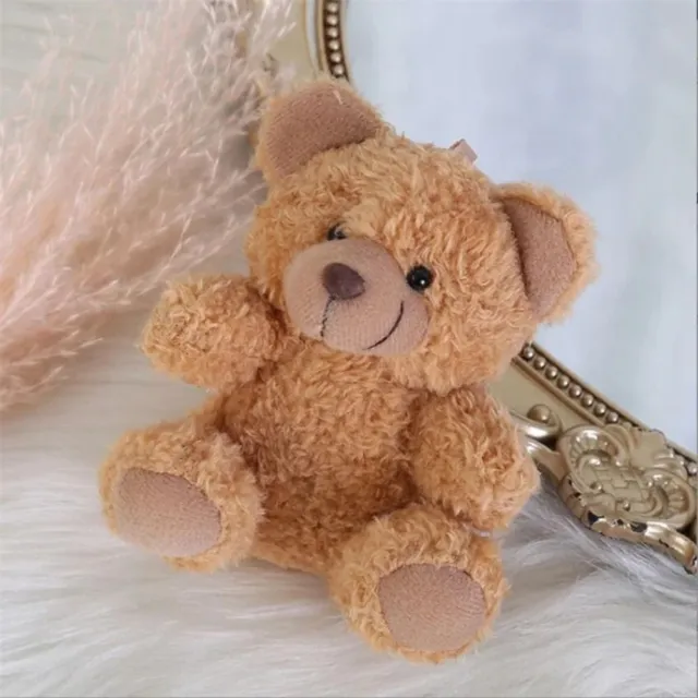 Stuffed Animals Curly Plush Sitting Doll Bear Bag Pendant  Gifts for Baby