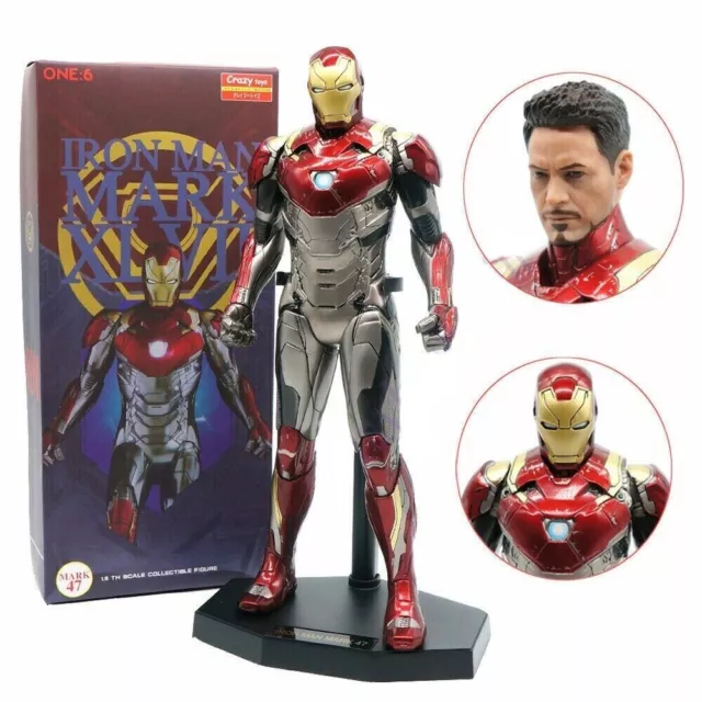 Crazy Toys Marvel Iron Man MK47 1/6 Action Figur Sammlung Modell Geschenk Box