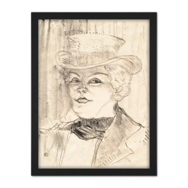 Toulouse Lautrec Madame Rejane 1894 Framed Wall Art Print 18X24 In