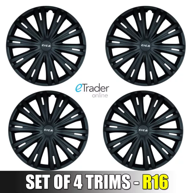 Vivaro Traffic Primastar 16" Black Wheel Trims Hub Caps New Trim Cover Cap X 4