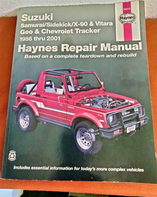 90010 Haynes Repair Manual for Chevy Suzuki Samurai Geo Tracker Chevrolet