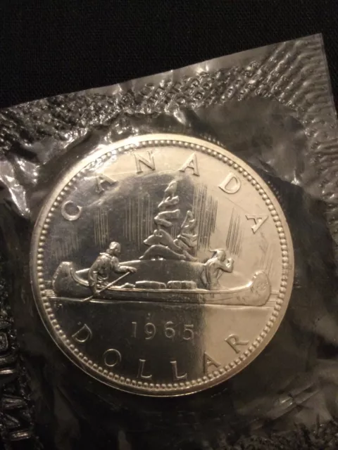 1965 Canada 80% Silver Proof Like Dollar Sealed in Mint Package