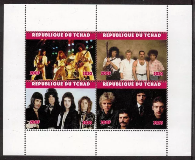 Queen Freddie Mercury Music Pop Rock Band Mini Stamp Sheetlet 2020 (Nl393)