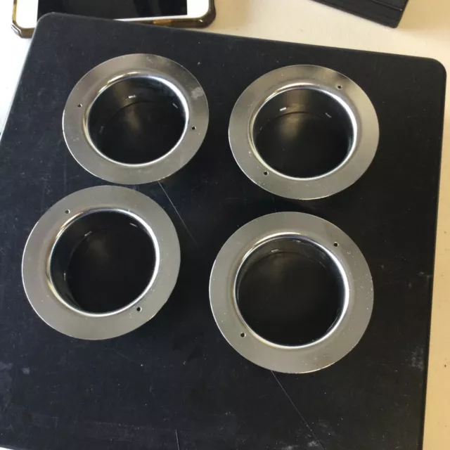 4 Quantity RASCO/Reliable Recessed G Threaded Escutcheon Chrome