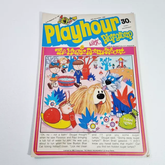 Playhour 1987 Comic Magazines Book Bundle x17 Dougal The Magic Roundabout BBC 2