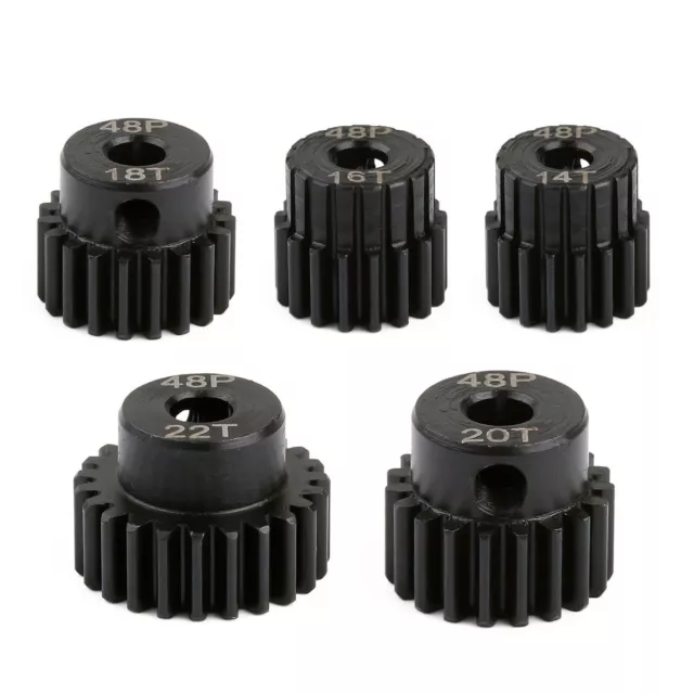 48P Pinion Gear Set 14T 16T 18T 20T 22T For Traxxas 1/10 Rustler Slash 2WD RC