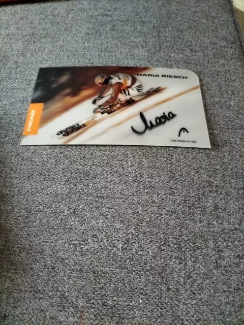 Maria Riesch Ski Alpin 3 D Autogrammkarte Original signiert