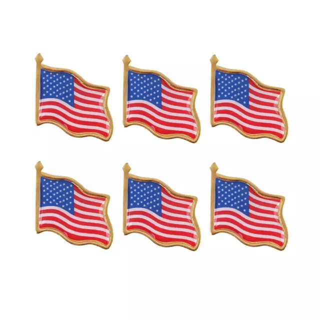 20 Pcs American Lapel Pin Baby Shower Accessory Flag Brooch