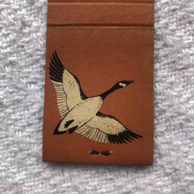 Orange Vintage Matchbook Cover Canadian Canada Goose Geese 2