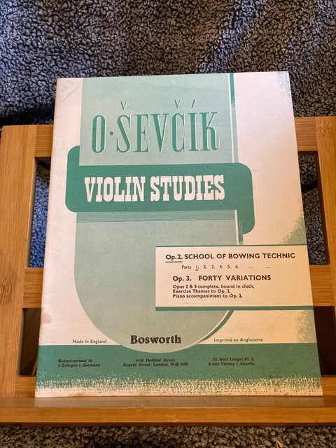 Sevcik School of Bowing Technic opus 2 partie 1 partition éditions Bosworth