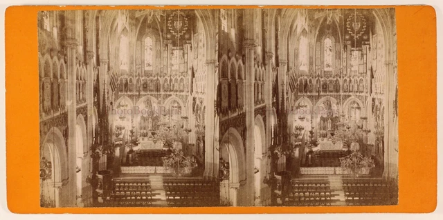 Basilika Von Schwere Foto Viron Stereo PL56L2n Vintage Albumin c1880