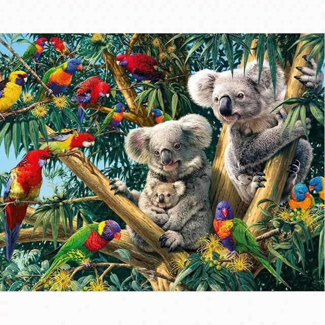 UK   Koala,Full Drill, Square Diamonds , Diamond Painting Kit