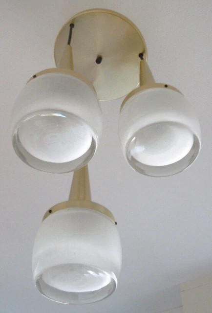 Lustre suspension cascade design Staff Leutchen 1960 waterfall lamp vintage 11