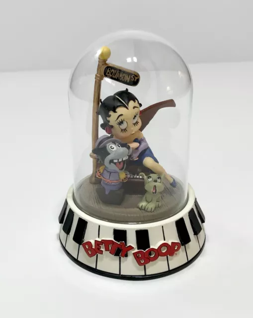 Betty Boop Bourbon Street Hand Painted Sculpture Figurine 1995 With Dome Vintage