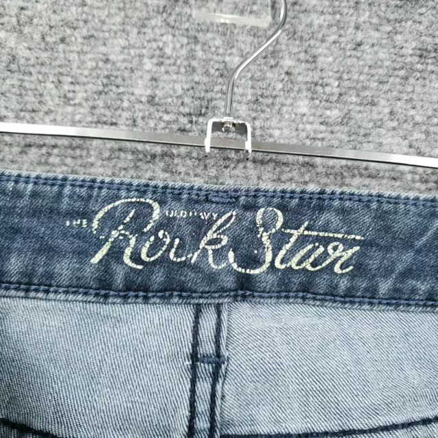 Old Navy Jeans Womens 4 Low Rise Rockstar Skinny Pocket Stone Wash Blue Denim 3