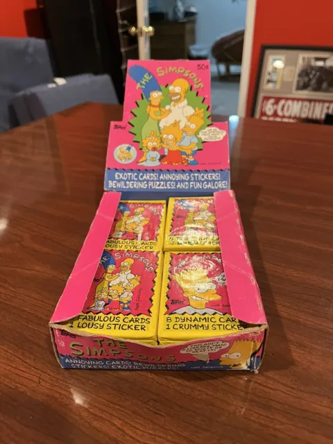 (1) 1990 Topps The Simpsons Wax Pack SEALED Nice!