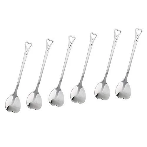 COM-FOUR® 12x cucchiaini in acciaio inossidabile - eleganti posate da