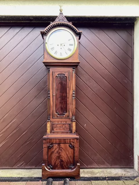 19th Century Scottish Mahogany Longcase Grandfather Clock