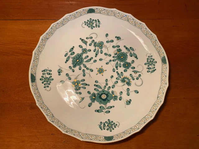 MEISSEN INDISCH GRÜN, reich, Schale, flach, große Platte D =28cm EUR ...