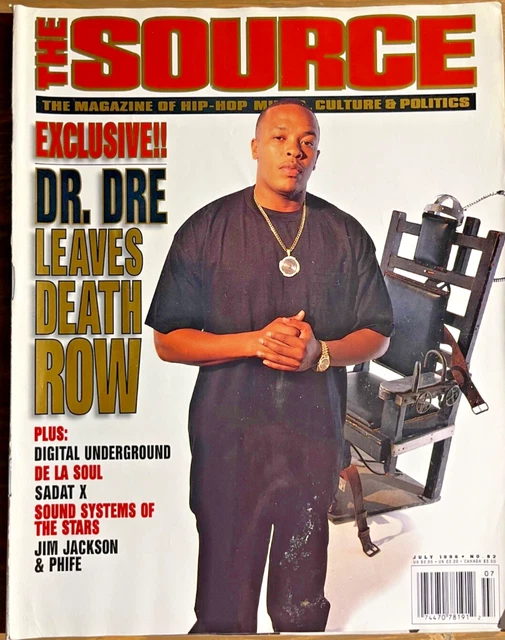 洋楽 Dr. Dre GZA Cam'ron SOURCE Mag HIPHOP THE SOURCE MAGAZINE #82 July 1996 Dr Dre Death Row RARE