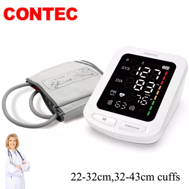 Blood Pressure Monitor adult Cuff,Automatic Upper Arm Machine Screen,2 cuffs,new