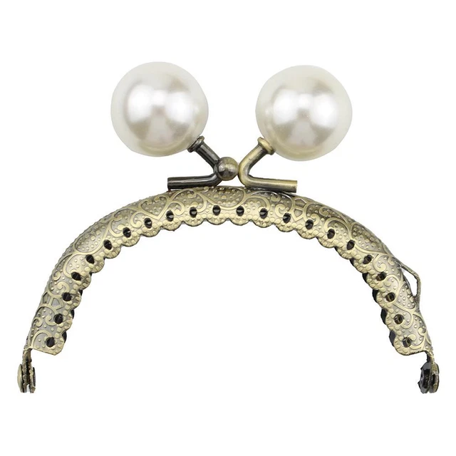 Pearl Wallet Metal Handle Frame Arc Shaped DIY Clutch Clasp Lock 4pcs FS2#