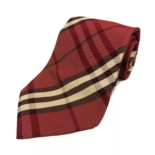 Burberry red check tie shop