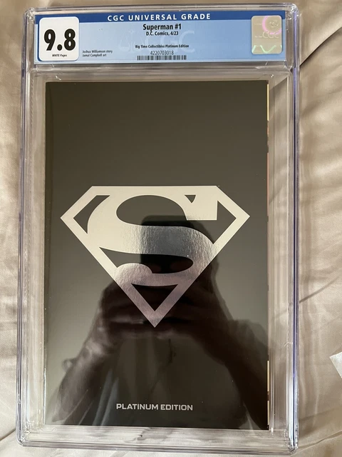 Superman #1 CGC 9.8 BTC Platinum Foil Variant Cover DC Comics 2023 IN-HAND