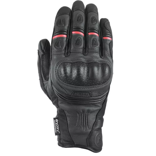 Mondial Short Dry2Dry Laminate Waterproof Motorcycle Motorbike Glove Tech Black